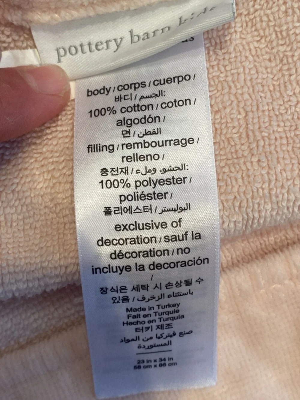 Pottery Barn Kids Winnie the Pooh piglet Hooded Towel with Face Detail